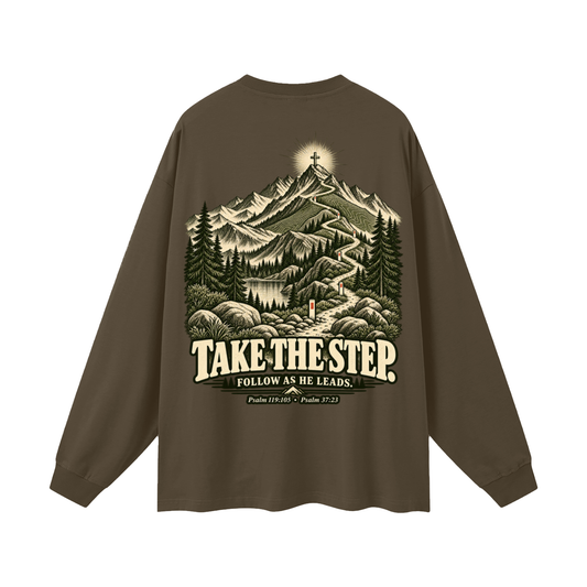 Take the Step Men’s Christian Outdoor Long Sleeve – Psalm 119:105