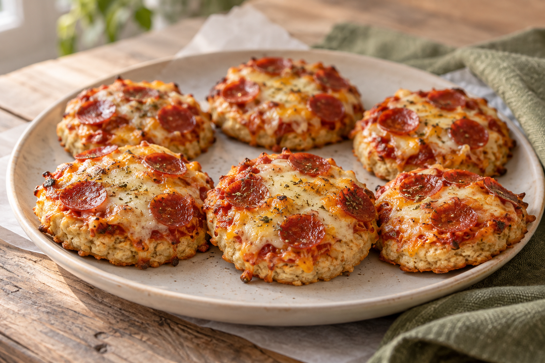 Mini Pepperoni Pizzas with Cottage Cheese Crust