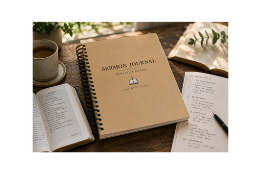 Christian Sermon Journal | Guided Notes, Reflection & Prayer